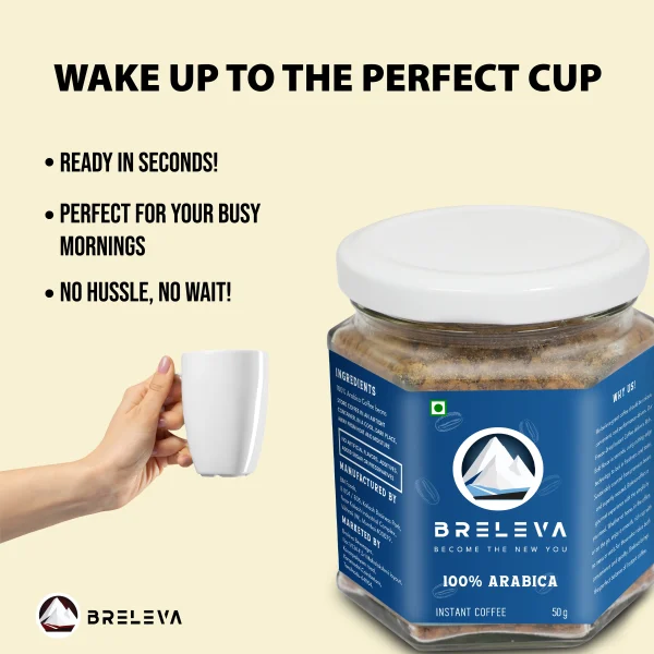 Unflavoured Pure Instant Coffee | 50g Jar - Image 2