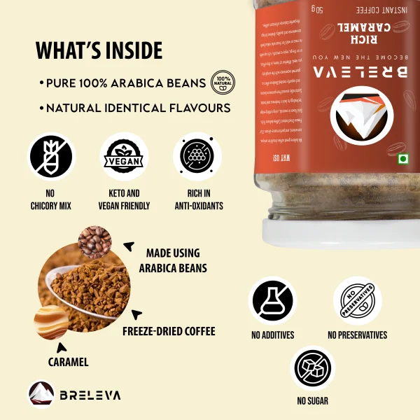 Rich Caramel Instant Coffee | 50g Jar - Image 3