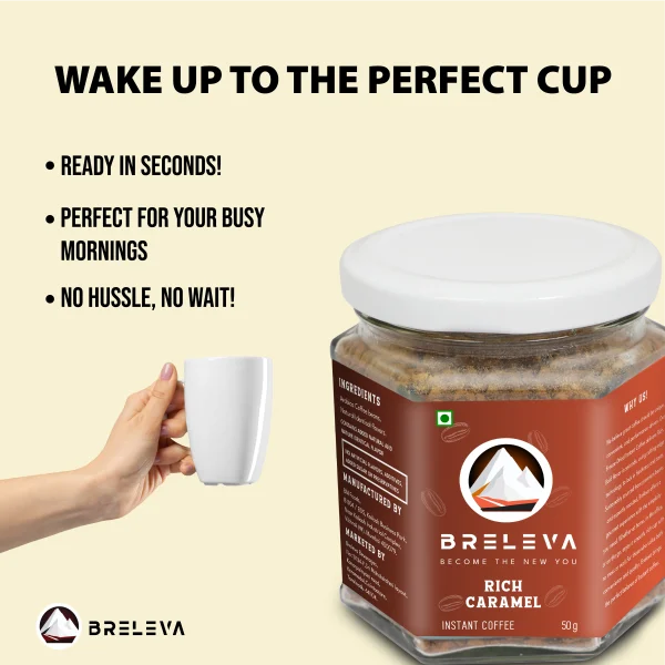 Rich Caramel Instant Coffee | 50g Jar - Image 2