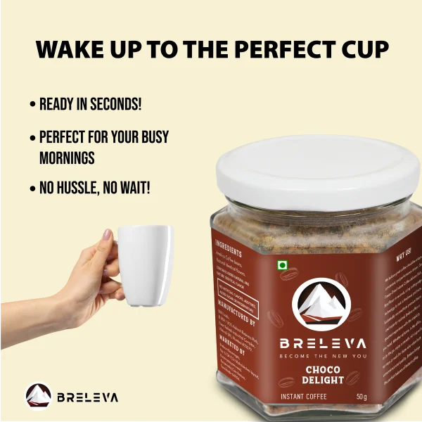 Chocolate Instant Coffee | 50g Jar - Image 2