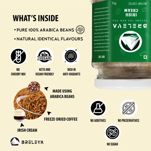 Irish Cream Instant Coffee | 50g Jar - Image 3