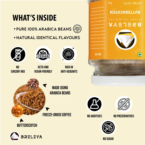 Butterscotch Instant Coffee | 50g Jar - Image 3