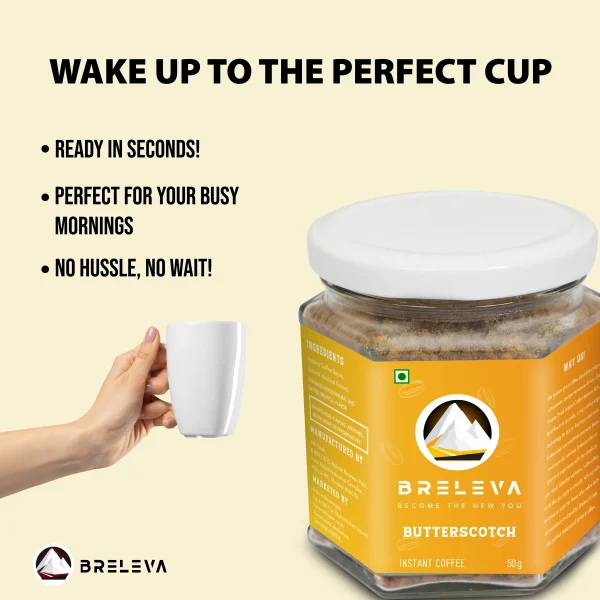 Butterscotch Instant Coffee | 50g Jar - Image 2